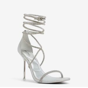 Aldo Metallic Spiral Strap Heels
